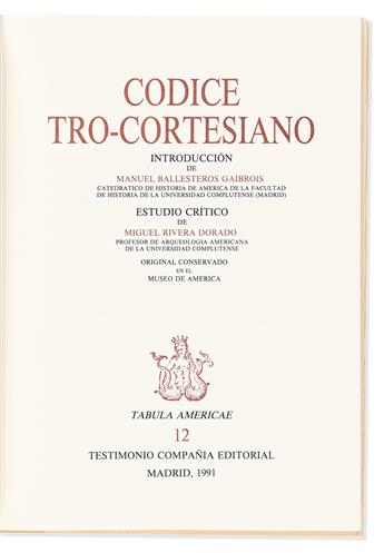 Rivera Dorado, Miguel (b. 1942) Codex Tro-Cortesianus, or the Madrid Codex.